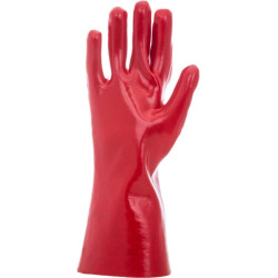 Darbinės pirštinės raudonos, dengtos PVC, 35 cm ilgio, 10/XL dydžio, „Protect by Kramp“ KG0500110