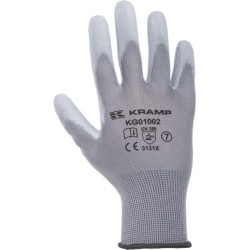 Pirštinės pilkos, nailono/poliesterio, 9/L dydis, „Protect by Kramp“ KG0100209P120