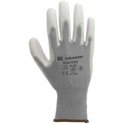 Pirštinės pilkos, nailono/poliesterio, 9/L dydis, „Protect by Kramp“ KG0100209P012