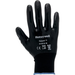 Darbinės pirštinės iš juodos poliamido, 25 cm ilgio, 10/XL dydžio, „Polytril™“ iš „Honeywell“ 223223610