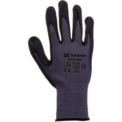 Darbo pirštinės pilkos, nailono, 26,5 cm ilgio, 11/2XL dydis, „Protect by Kramp“ KG0100411