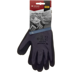 Darbinės pirštinės pilkos, nailono, 21,5 cm ilgio, 6/XS dydis, „Protect by Kramp“ KG0100406