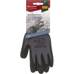 Darbinės pirštinės pilkos, nailono, 22 cm ilgio, 6/XS dydis, „Protect by Kramp“ KG0101206