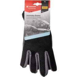 Darbinės pirštinės juodos-pilkos, mikropluošto/poliesterio, 6/XS dydis, „Protect by Kramp“ KG0101606