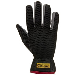 Darbinės pirštinės juodos-pilkos, mikropluošto/poliesterio, 7/S dydis, „Protect by Kramp“ KG0101607