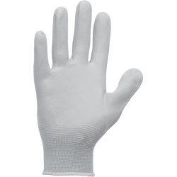 Darbo pirštinės su baltu nailono paviršiumi, 23 cm ilgio, 7/M dydžio, su rankena, Showa HS3708