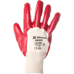 Darbinės pirštinės, raudonos, medvilninės, 10/XL dydžio, „Protect by Kramp“ KG0300110