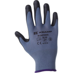 Darbinės pirštinės, mėlynos, nailoninės, 25,5 cm ilgio, 10/XL dydžio, „Protect by Kramp“ KG0100510