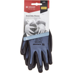 Darbinės pirštinės mėlynos, nailono, 21,5 cm ilgio, 6/XS dydis, „Protect by Kramp“ KG0100506