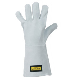 Darbo pirštinės pilkos, odinės, 8/M dydis, „Protect by Kramp“ KG0800208