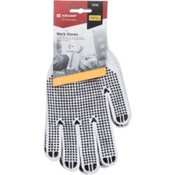Darbinės pirštinės, 10/XL dydis, 2 poros, baltos, „Protect by Kramp“ KG0700410P002
