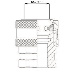 Movinė QR jungtis Ø18,2 mm x F 3/8" nerūdijančio plieno 2704380KR
