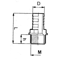 Žarnos antgalis 32 mm x M 1 1/2 colio 1601038032