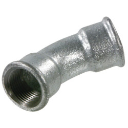 Alkūnė 45° cinkuota 2xF 1" FG411