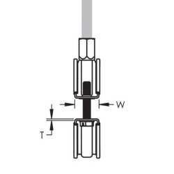 Vamzdžių spaustukas, vidinis, nerūdijančio plieno, 15-19 mm, RS24417RVS