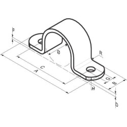Vamzdžių spaustukas cinkuotas 3/4" 823834L