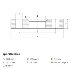 Jungiamasis flanšas, nerūdijančio plieno, DN40/48,3 FG264248RVS