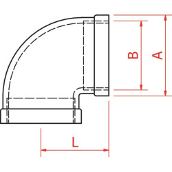 90° alkūnė, nerūdijančio plieno, 2xF 3/8" FG9038RVS