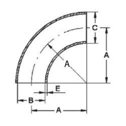 Privirinama alkūnė 90° V4A 3" FG9003RVS