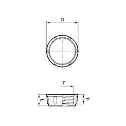 Uždengimo dangtelis, vidinis sriegis 3/8", 210010