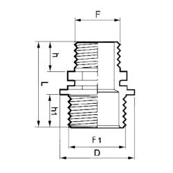 Raudonas nipelis M/M 1 1/4"x1" 2402054