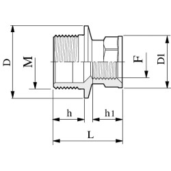 Redukcinis nipelis V/F 1"x3/4" 2452043