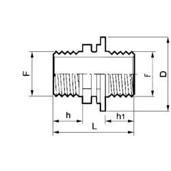 Dvigubas nipelis M/M 3/4" 2502031