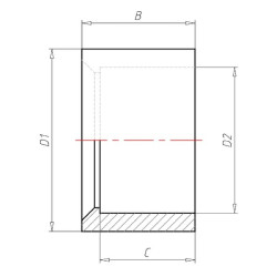 Redukcinė įvorė 50x32mm 70500321