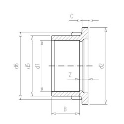PVC apykaklės įvorė 63 mm 7063135