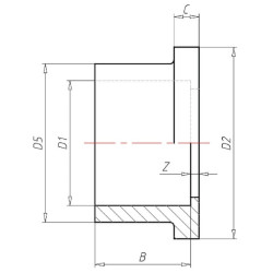 PVC apykaklės įvorė 110 mm 7110135