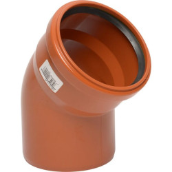 PVC alkūnė 110 mm x 45° 16151110045