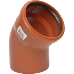PVC alkūnė 125 mm x 45° 16151125045