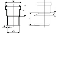 Redukcija PVC 125/110mm 16155125110