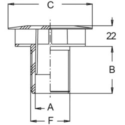 Anti-sūkurinio bako išleidimo anga 1" M 8209009