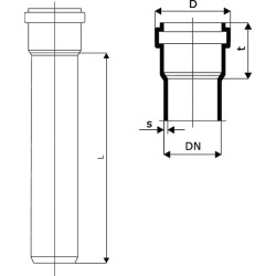 PVC vamzdis 110 mm x 3,0 m 16150110030