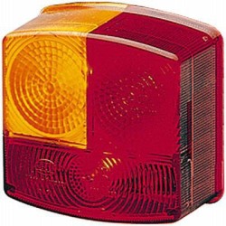 Case - IH 833 9EL137308001 Šviesos objektyvas, raudonas, kvadratinis galinis/dešinis Hella