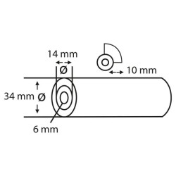 Dažymo volelis IV žvaigždė, putplastis SF su apvaliu viršumi 11 cm (10 vnt.) CP2331172