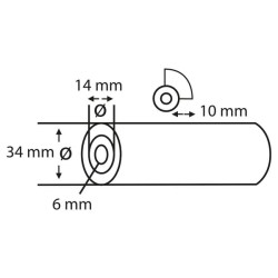 Dažymo volelis IV žvaigždės formos, putplasčio SF, 2 apvalios pusės, 11 cm (10 vnt.) CP2331102