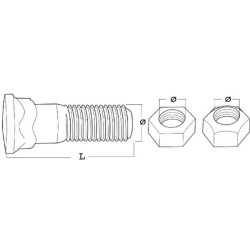 Plūgo varžtas 5/8 x 2-3/4" CPB58234