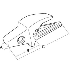 Dantų atrama J550 ekskavatoriui 6I6554