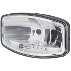 Halogeninis priekinis žibintas, stačiakampis, 12/24V, skaidrus, 244,8x108,5x160,7 mm, 6 LED, Hella 1FE008773081