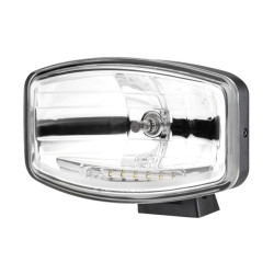 Halogeninis priekinis žibintas, stačiakampis, 12/24V, skaidrus, 244,8x108,5x160,7 mm, 6 LED, Hella 1FE008773081