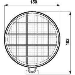 Darbo žibintas halogeninis, apvalus, 12/24V, 159x192mm, gopart 1400630011N