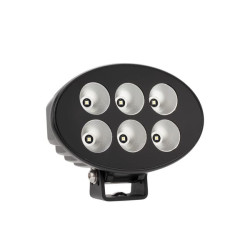 Darbo LED žibintas, 36W, 3500lm, ovalus, 12/24V, 155x105x58mm, prožektorius, 6 LED, juoda serija LA10622