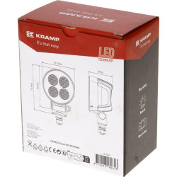 Darbo žibintas LED, 24W, 2556lm, apvalus, 12/24V, baltas, 83,9x99,5x59mm „Deutsch“ kištukas, prožektorius, 4 LED LA10831