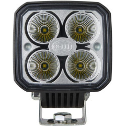 Darbinis LED žibintas, 1000 lm, kvadratinis, 12/24 V, baltas, spaustukas, taškinis spindulys, 4 LED, Hella 1GA996284012