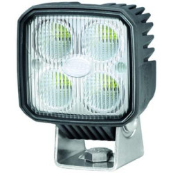Darbinis LED žibintas, 1000 lm, kvadratinis, 12/24 V, baltas, spaustukas, taškinis spindulys, 4 LED, Hella 1GA996284012