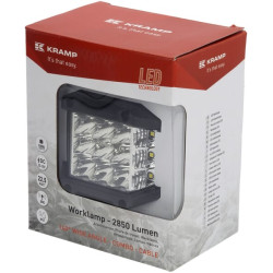 LED darbo žibintas, 22,5 W, 2850 lm, kvadratinis, 10/30 V, 89 x 73 x 97 mm, Kramp LA10094