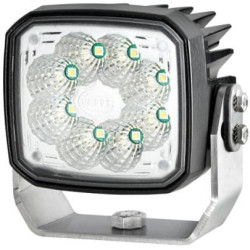 Darbo žibintas LED, 4000 lm, kvadratinis, 12/24 V, baltas, su „Deutsch“ kištuku, 8 LED, „Ultrabeam“ iš „Hella“ 1GA995606081