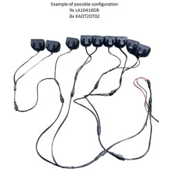 Darbo LED žibintas, reguliuojamo ryškumo, 60 W, 1820/5200 lm, kvadratinis, 10/30 V, baltas, su „Deutsch“ kištuku, itin plataus s
